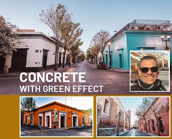 Green effect concrete